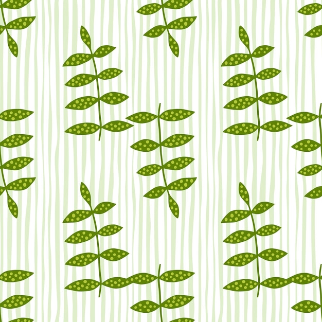 Vector organic floral seamless pattern. doodle leaves wallpaper.