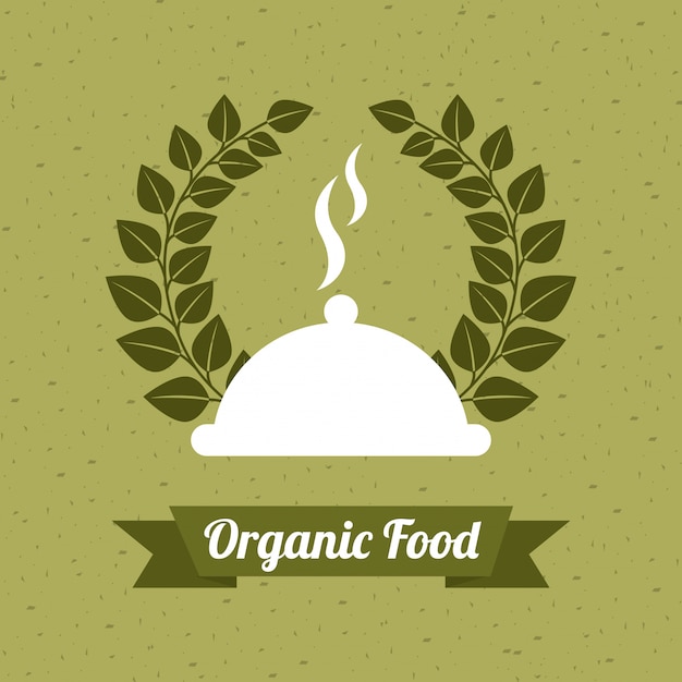 Vector organic food design over  background vector illustration