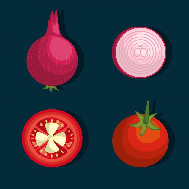 Vector organic food design