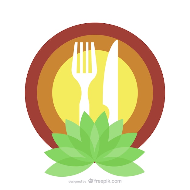 Органическая еда ресторана логотип шаблон