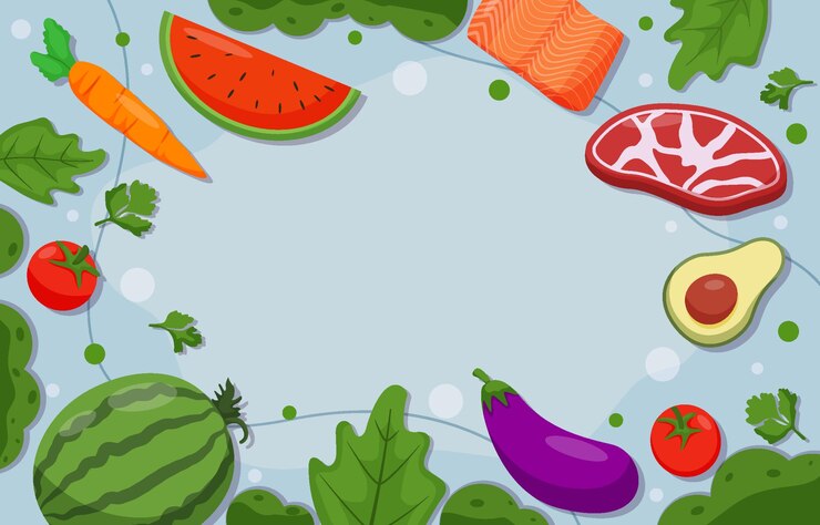Вектор история покупки органических продуктов питания