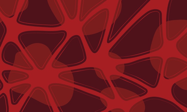 organic geometric abstract pattern background with wave red color shapes