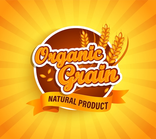 Organic grain label, natural natural product