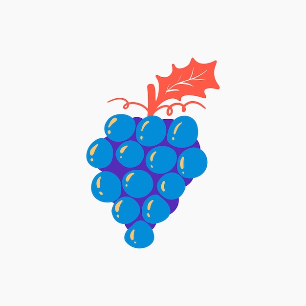 Organic Grapes Illustration