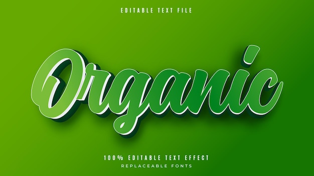 Organic Green 3D Text Effect
