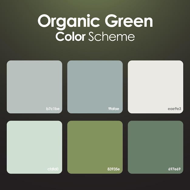 Schema di colore verde organico