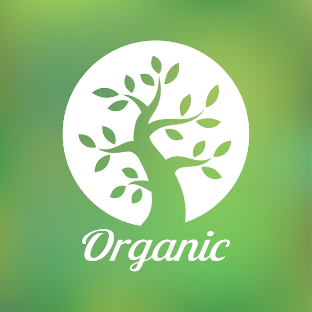 Organic green tree logo