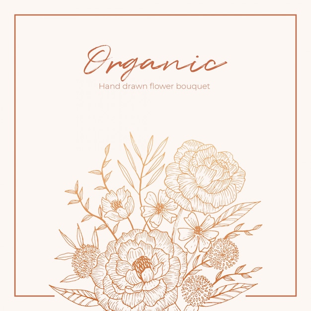 Organico disegnato a mano carta floreale disegno vettoriale giardino fiore lavanda rosa anemone bianco eucalipto timo foglie verde elegante, bacca, stampa bouquet foresta.