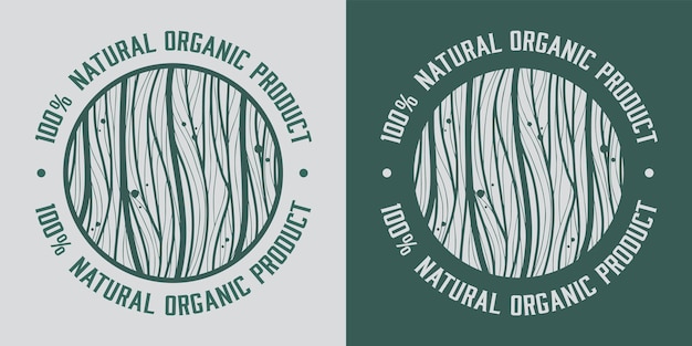 Organic healthy food label natural vegan and vegetarian ecologic product emblem