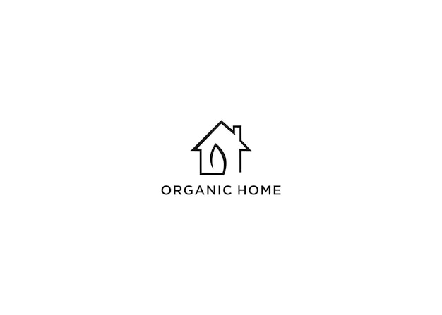 organic home logo design vector illustration