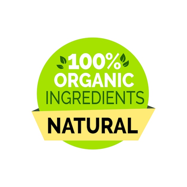 Vector organic ingredient lettering