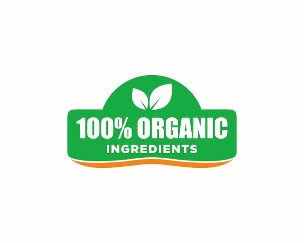 Ingredienti organici icona del timbro di gomma al 100% isolata su sfondo bianco illustrazione vettoriale