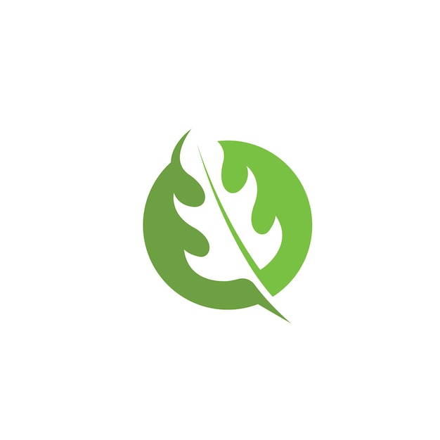 Organic leaves icon vector design template