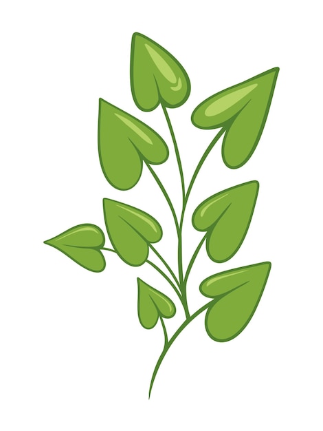 Vector organic leaves for template creation elements