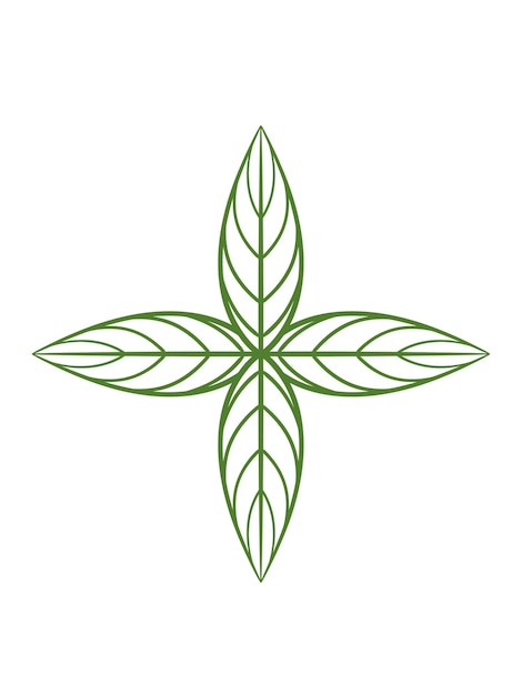 템플릿 생성 요소를 위한 유기농 잎