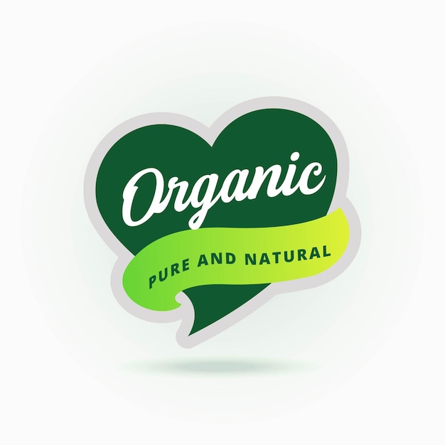 Vector organic logo badge