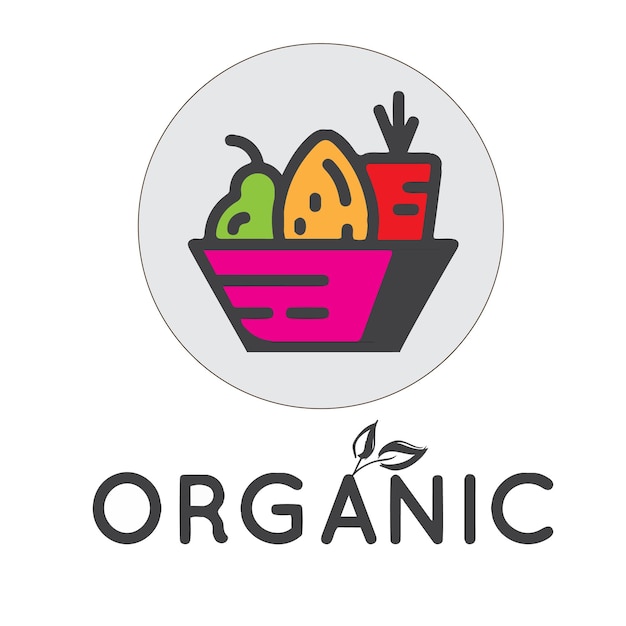 organic logo design template file