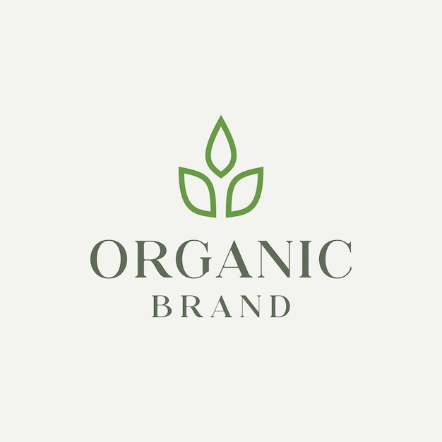 Vector organic logo design template icon leaf nature usable for nature cosmetic healthcare and beauty logo