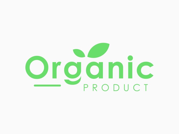 Premium Vector | Organic logo template with simple leaves