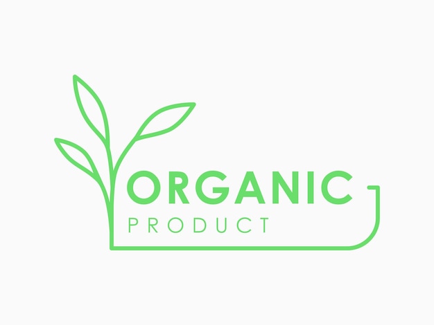 Organic logo with simple leaves