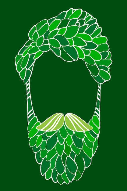 Illustrazione vettoriale dell'olio per barba da uomo biologico cura della barba vegana cosmetici per uomini ecologici