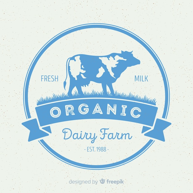 Organic milk logotype