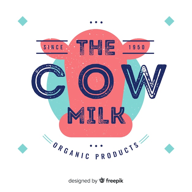 Organic milk logotype