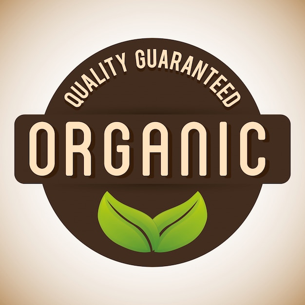 Vector organic natural food label