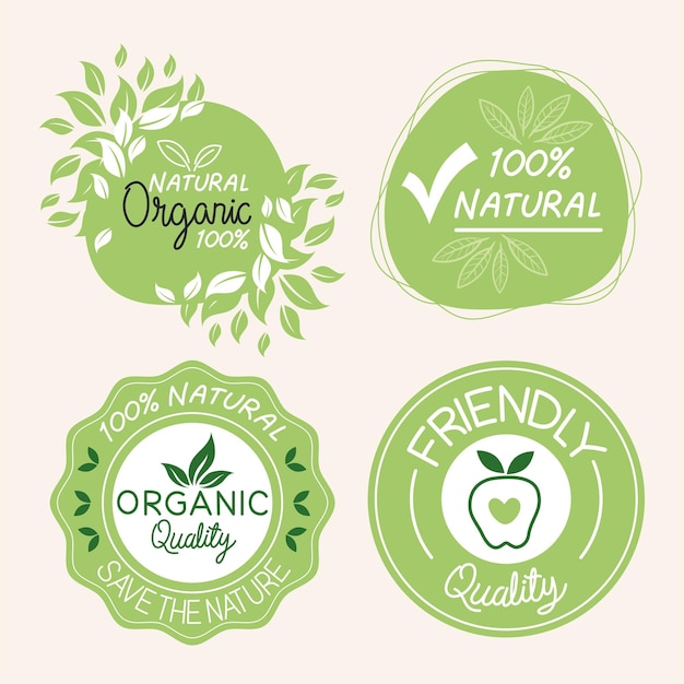 Organic natural labels collection