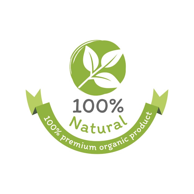 organic and natural logo template.