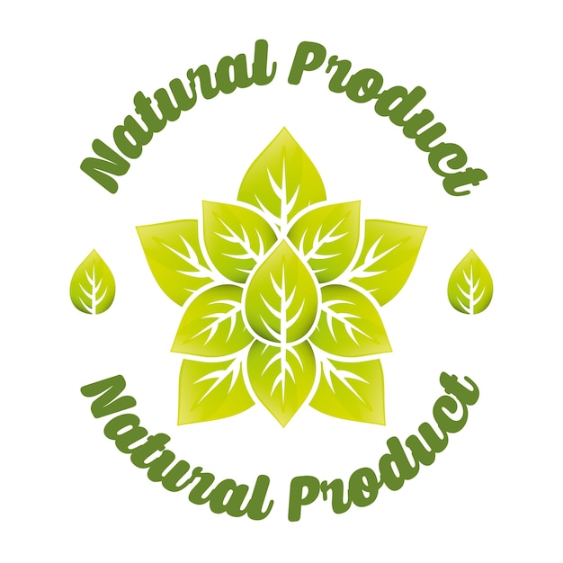 Vector organic and natural product label