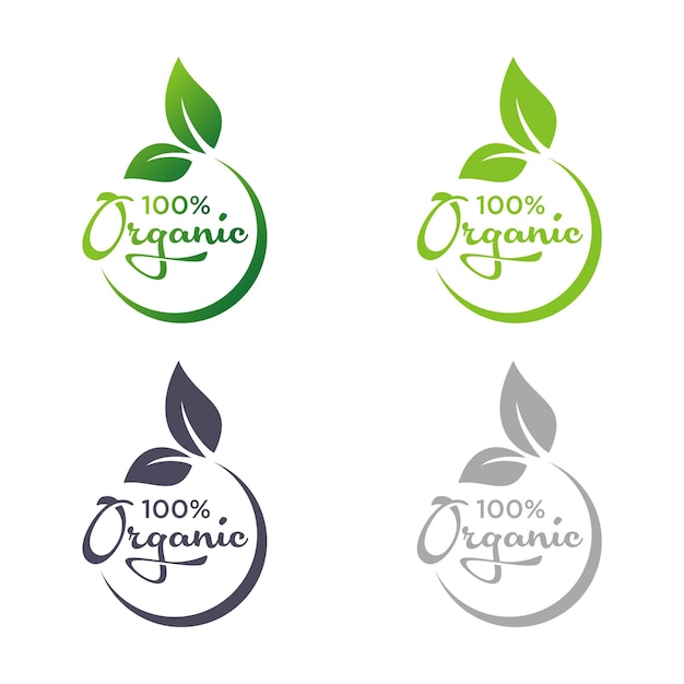 Organic  natural product logo or label