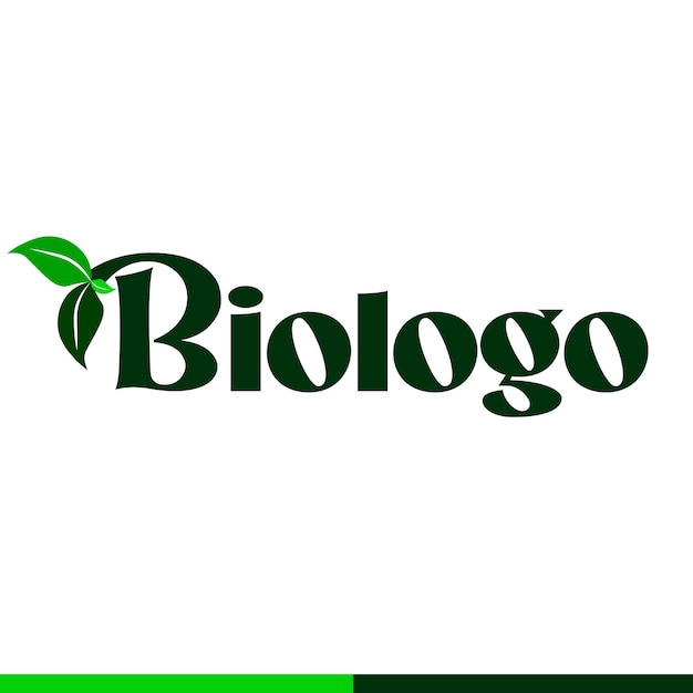 Vector organic nature bio logo design