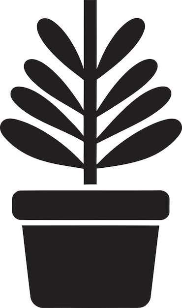 Oasi organica iconica emblematica delle piante iconica vettoriale del logo dell'eredità fogliosa