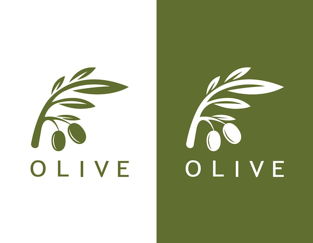 organic olive logo vector