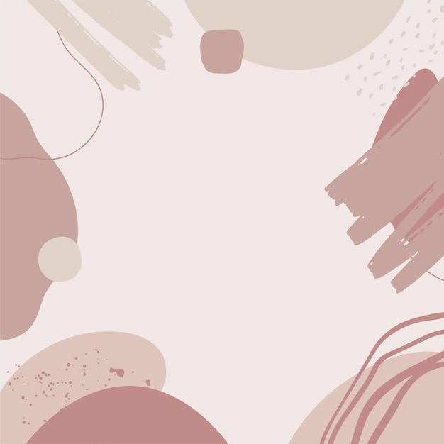 Органический розовый коричневый загар обнаженный цветочный фон абстрактных форм с рисованной текстурой, кистью, отпуском и минималистским стилем. Абстрактный минимальный рисованной фон.