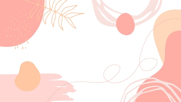 Organico rosa marrone marrone chiaro nudo floreale forme astratte sfondo con texture disegnata a mano, pennello, permesso e stile minimalista. fondo disegnato a mano minimo astratto.