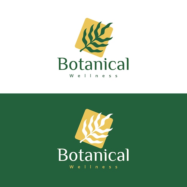 Organic plant wellness logo design