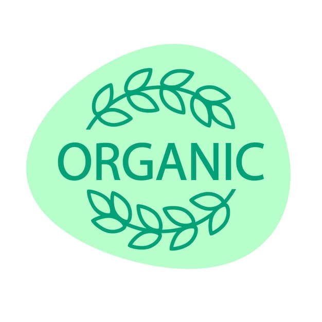 Vector organic premium quality plant based vegan food product label