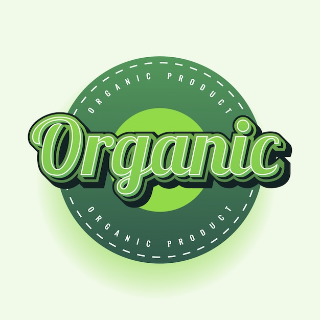 Vector organic product label design