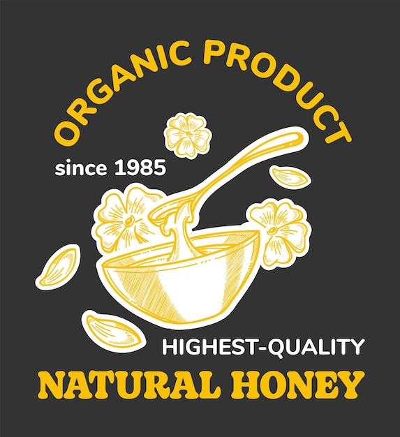 Organic product natural honey since quality