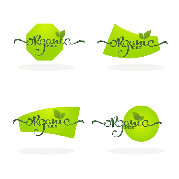 Organic product , natural and vegan lettering for your organic food and menu logo