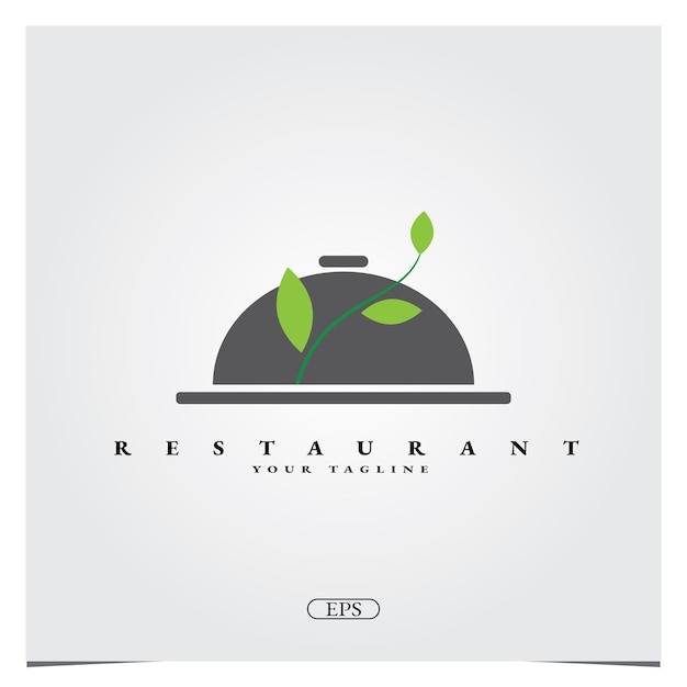 Органический логотип ресторана премиум элегантный шаблон абстрактный вектор eps 10