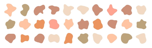 Organic shape set in pastel neutral colors