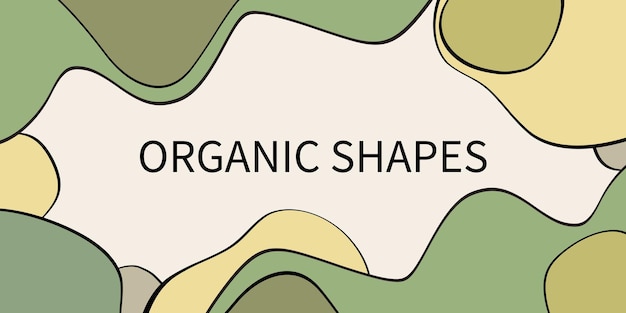 Organic shapes abstract banner background