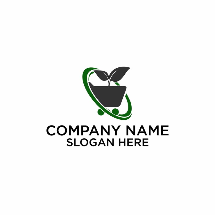 유기농 장바구니 로고 디자인 영감