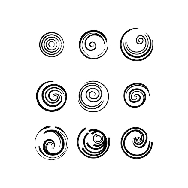 Illustrazione vettoriale di disegno di decorazione a spirale organica