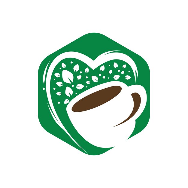 Organic tea vector logo design