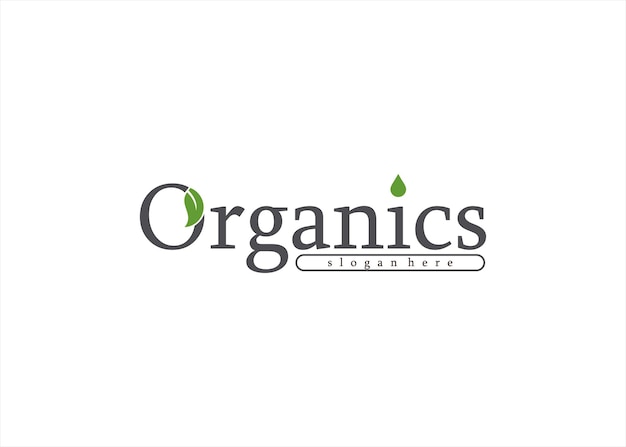 Premium Vector | Organics leaf green logo design template