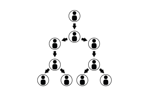 Organisatiekaart Infographics met People Icon en Abstract Line Business Structure